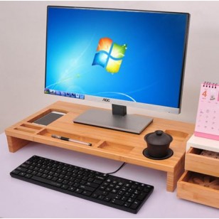bamboo monitor stand desk